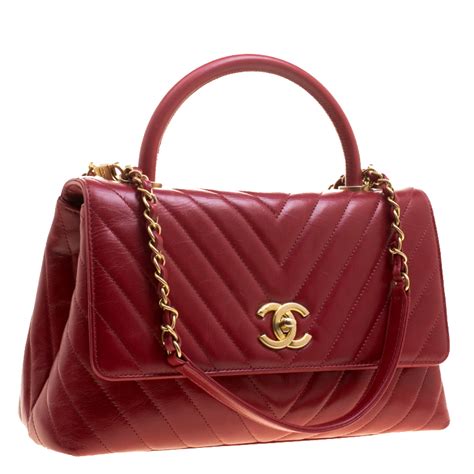 chanel handle bags|chanel handbag with top handle.